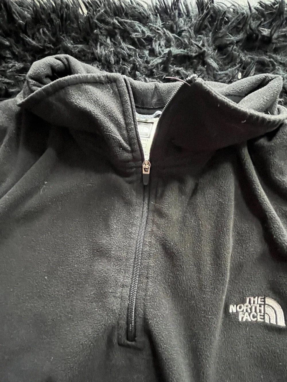The North Face Black Half-Zip Fleece with Embroidered Logo